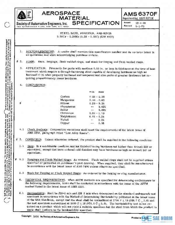 SAE AMS6370F PDF