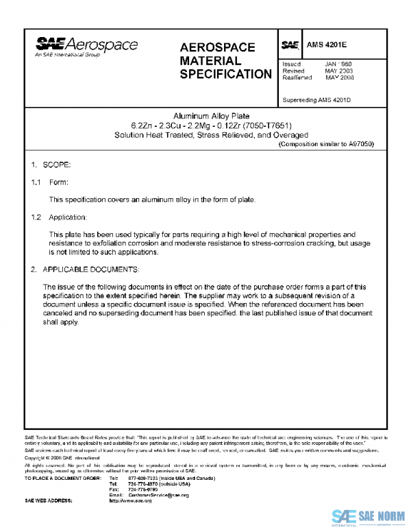 SAE AMS4201E PDF SAE AMS4201E PDF