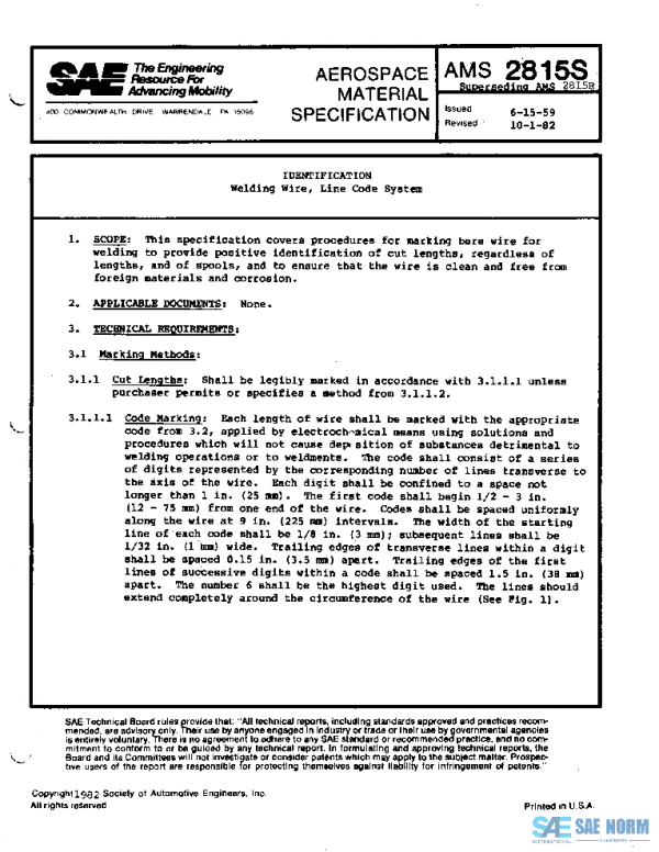 SAE AMS2815S PDF