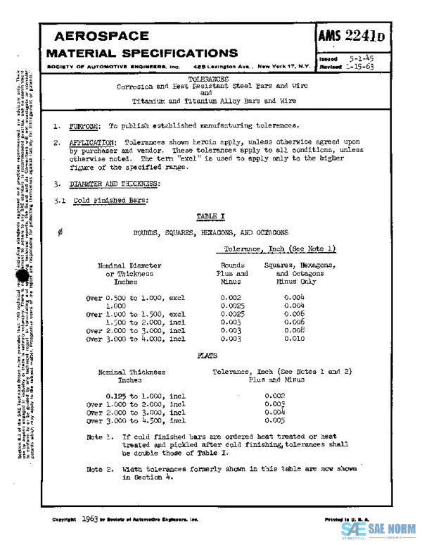 SAE AMS2241D PDF SAE AMS2241D PDF