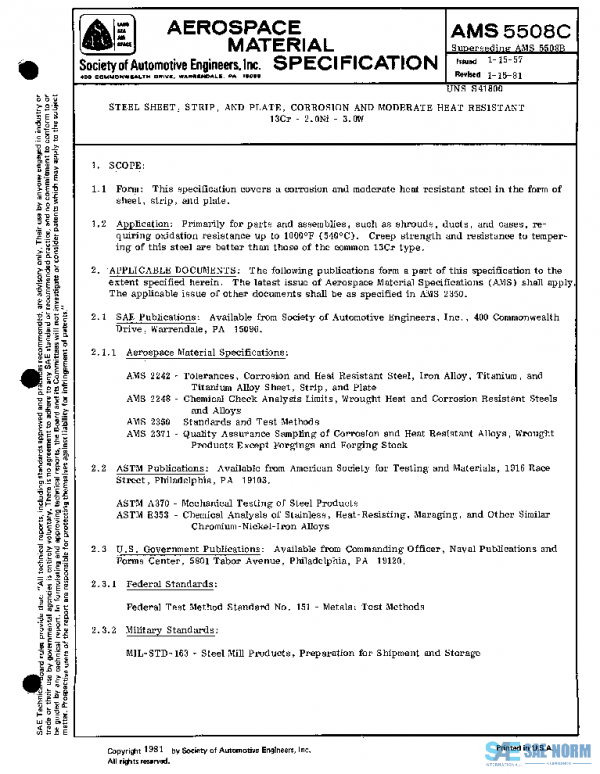 SAE AMS5508C PDF
