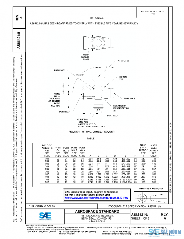 SAE AS85421/8A PDF SAE AS85421/8A PDF