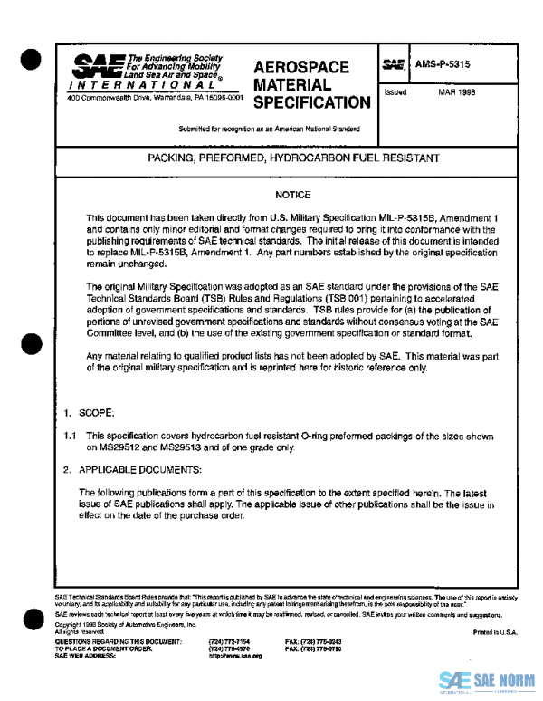 SAE AMSP5315 PDF