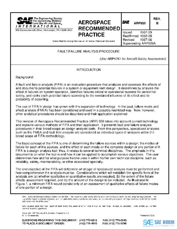SAE ARP926B PDF