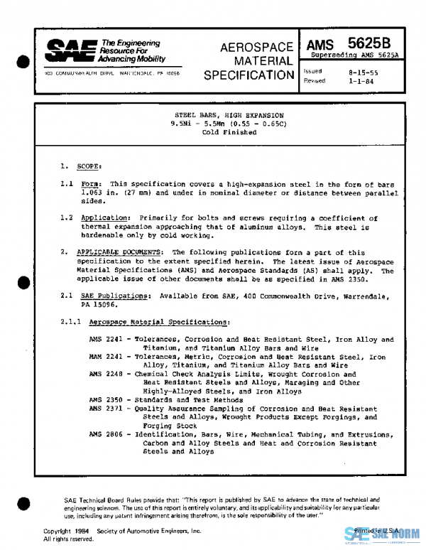 SAE AMS5625B PDF