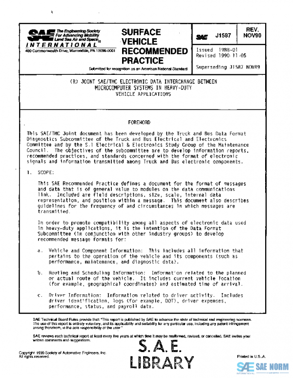 SAE J1587_199011 PDF