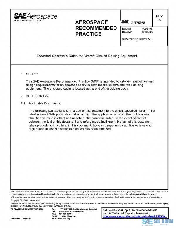 SAE ARP5058A PDF SAE ARP5058A PDF