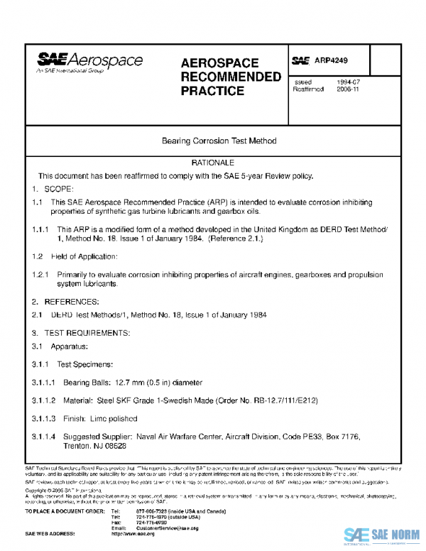 SAE ARP4249 PDF