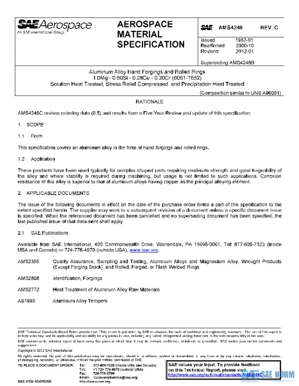SAE AMS4248E PDF 2026 SAE AMS4248E PDF 2026