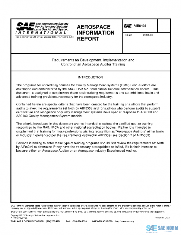 SAE AIR5493 PDF SAE AIR5493 PDF