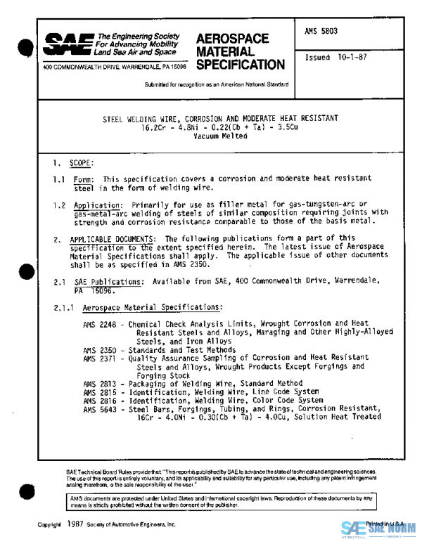 SAE AMS5803 PDF