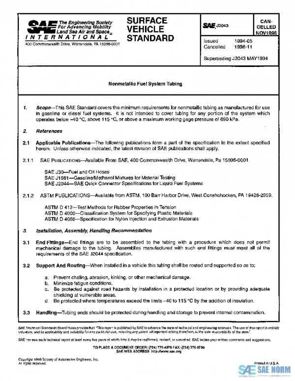 SAE J2043_199611 PDF SAE J2043_199611 PDF