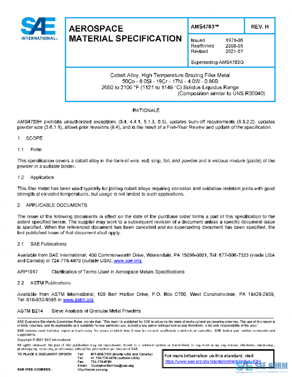 SAE AMS4783H PDF
