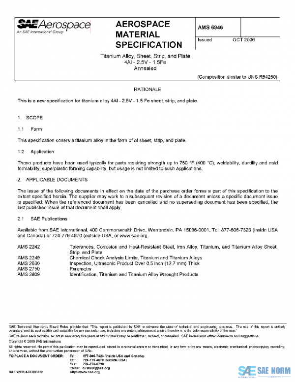 SAE AMS6946 PDF SAE AMS6946 PDF