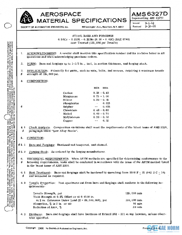 SAE AMS6327D PDF SAE AMS6327D PDF