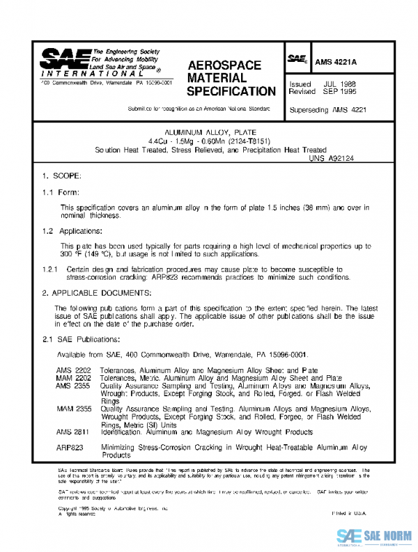 SAE AMS4221A PDF