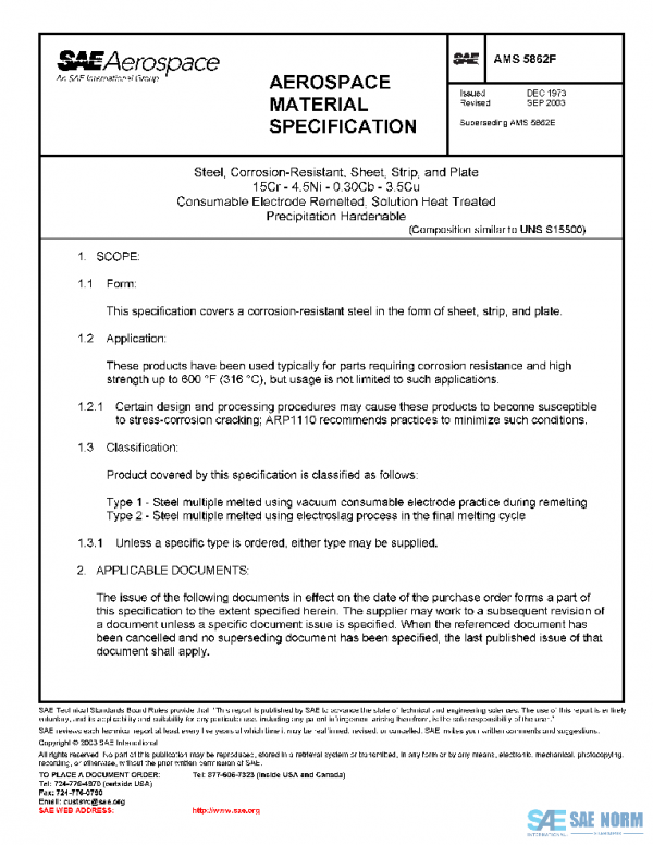 SAE AMS5862F PDF SAE AMS5862F PDF