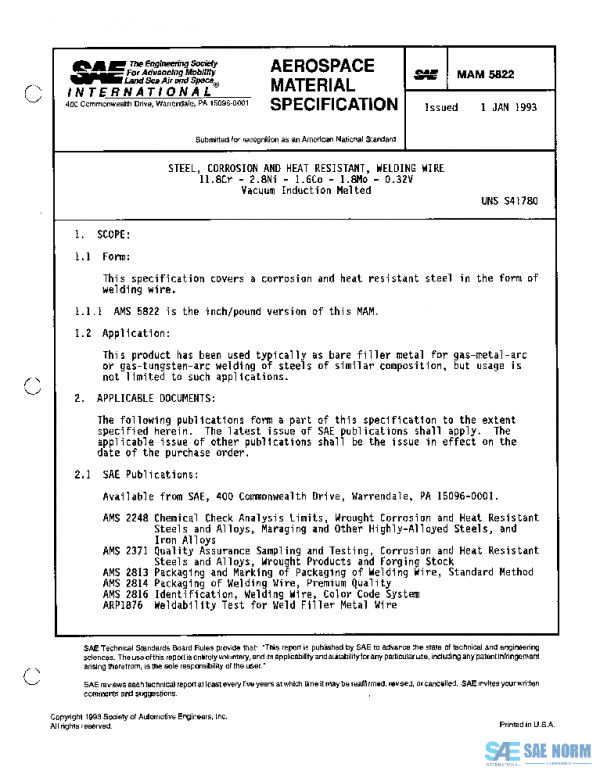 SAE MAM5822 PDF