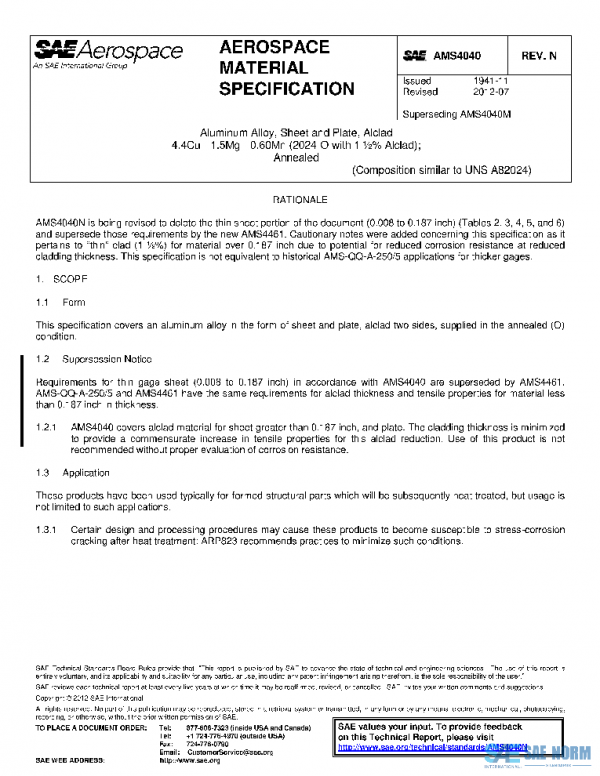 SAE AMS4040N PDF SAE AMS4040N PDF