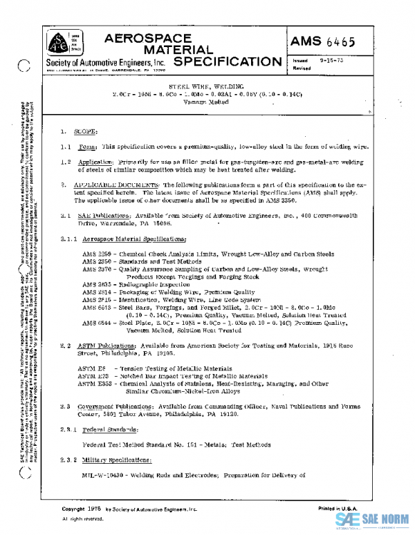 SAE AMS6465 PDF