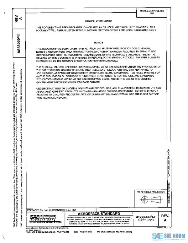 SAE AS38999/41A PDF