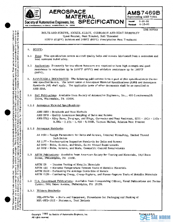 SAE AMS7469B PDF SAE AMS7469B PDF