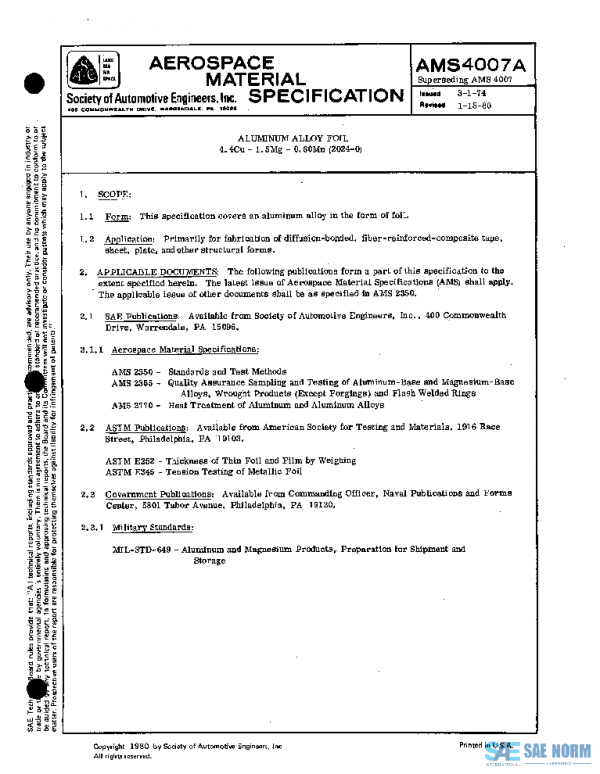 SAE AMS4007A PDF