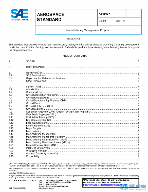 SAE AS6500 PDF