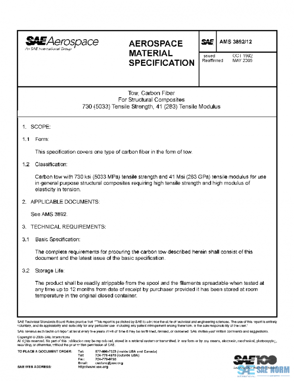 SAE AMS3892/12 PDF SAE AMS3892/12 PDF