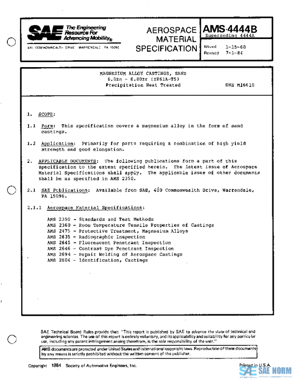 SAE AMS4444B PDF