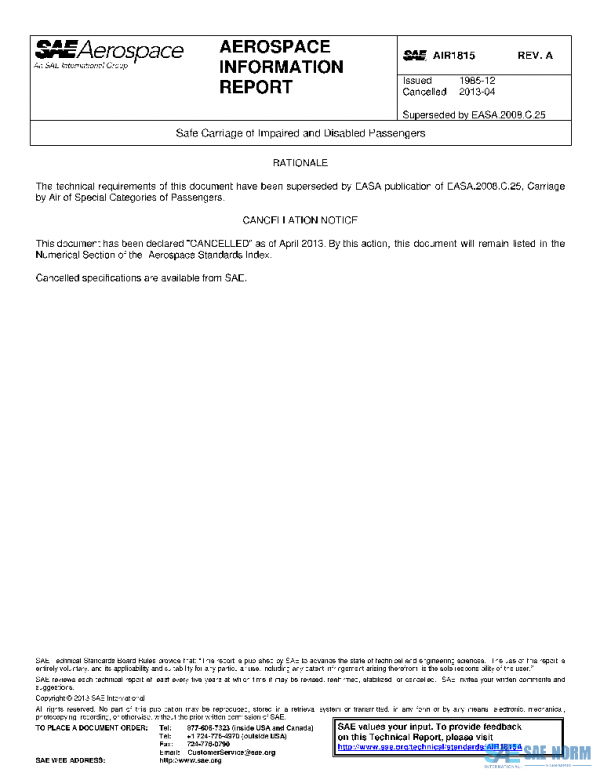 SAE AIR1815A PDF