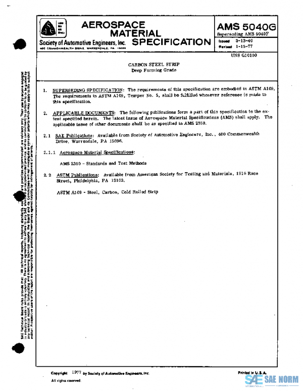 SAE AMS5040G PDF SAE AMS5040G PDF