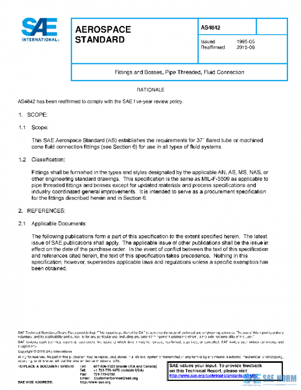 SAE AS4842 PDF SAE AS4842 PDF