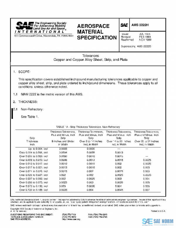 SAE AMS2222H PDF