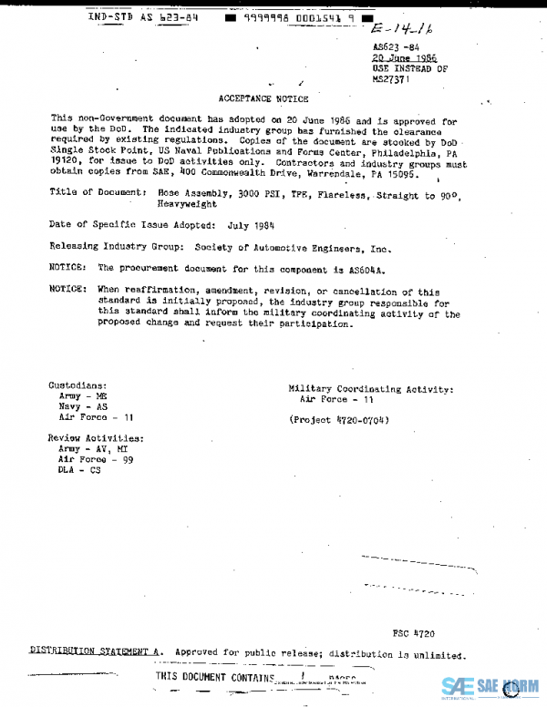 SAE AS623 PDF SAE AS623 PDF