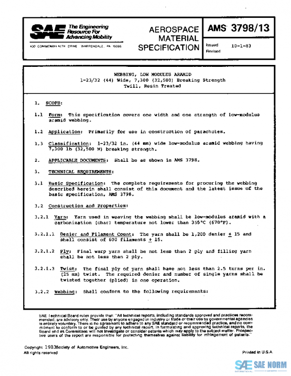 SAE AMS3798/13 PDF