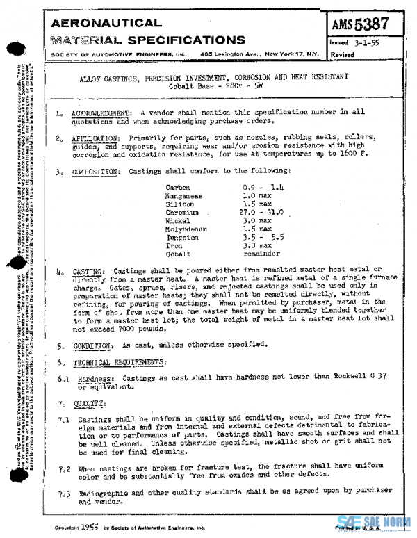 SAE AMS5387 PDF SAE AMS5387 PDF