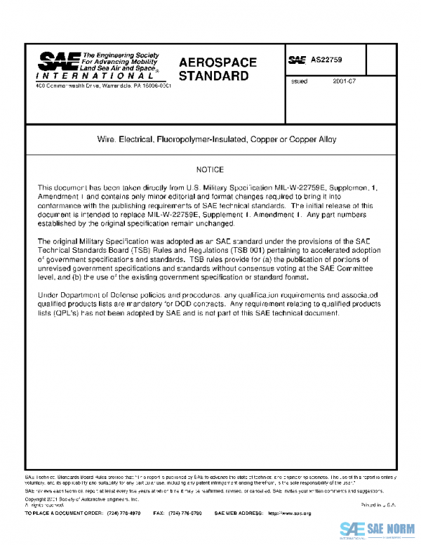 SAE AS22759 PDF SAE AS22759 PDF