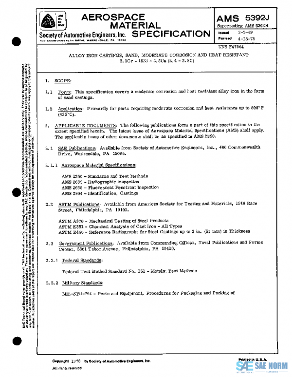 SAE AMS5392J PDF