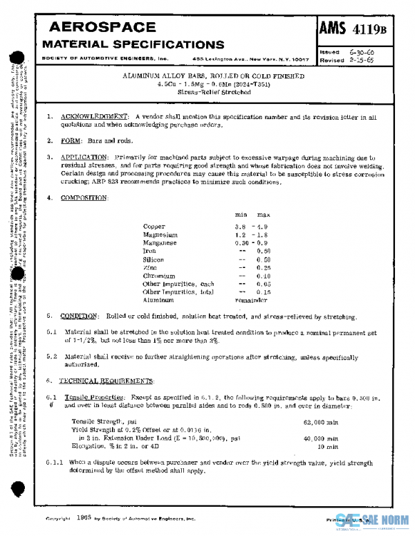 SAE AMS4119B PDF SAE AMS4119B PDF