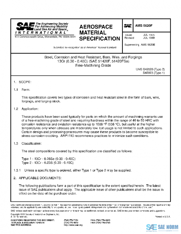 SAE AMS5620F PDF