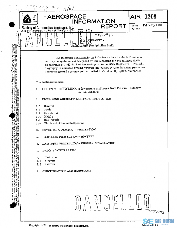 SAE AIR1208 PDF