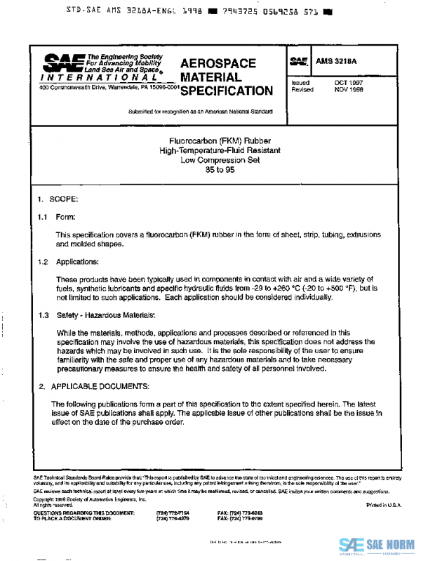 SAE AMS3218A PDF SAE AMS3218A PDF