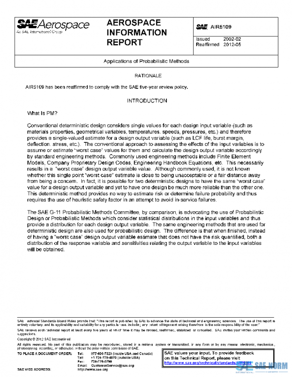 SAE AIR5109 PDF SAE AIR5109 PDF