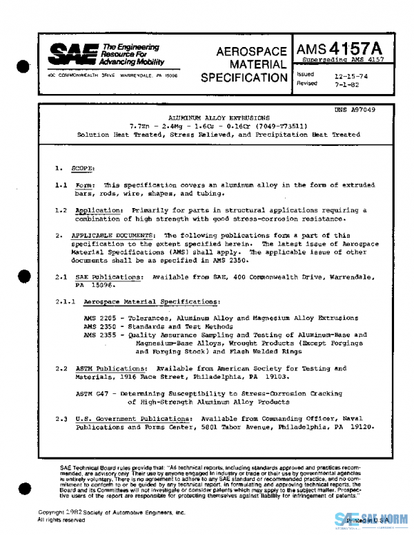 SAE AMS4157A PDF