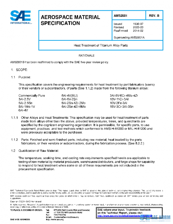 SAE AMS2801B PDF SAE AMS2801B PDF