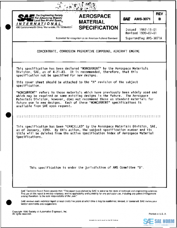 SAE AMS3071B PDF