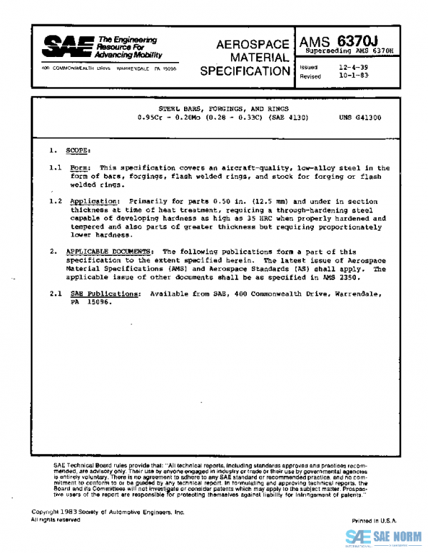 SAE AMS6370J PDF