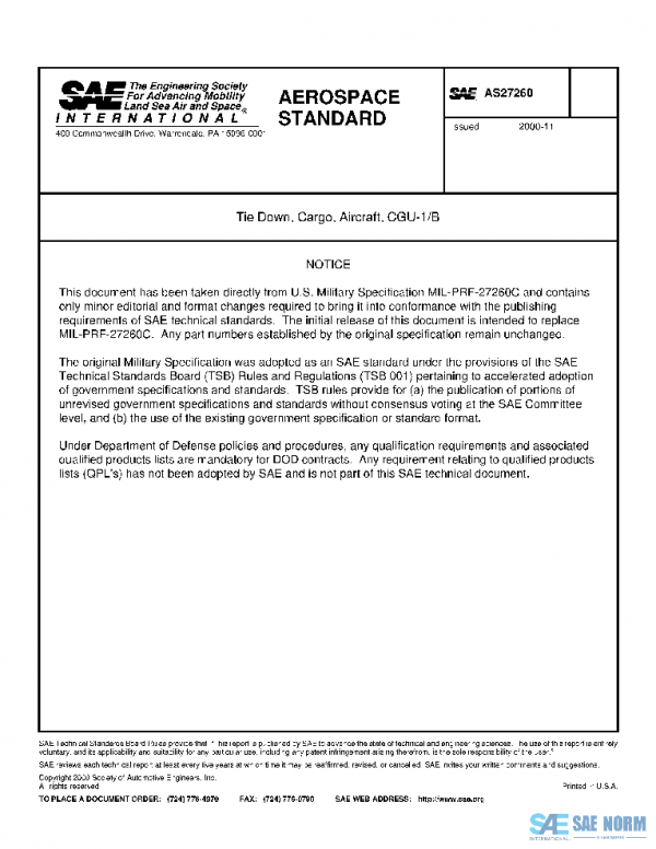 SAE AS27260 PDF