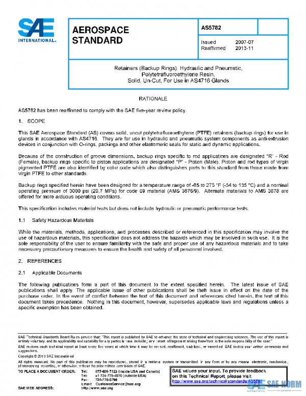 SAE AS5782 PDF SAE AS5782 PDF
